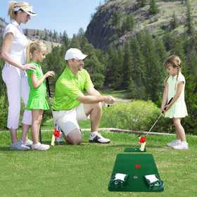 Wassteel mini golf water hazard adds challenge and excitement to play.