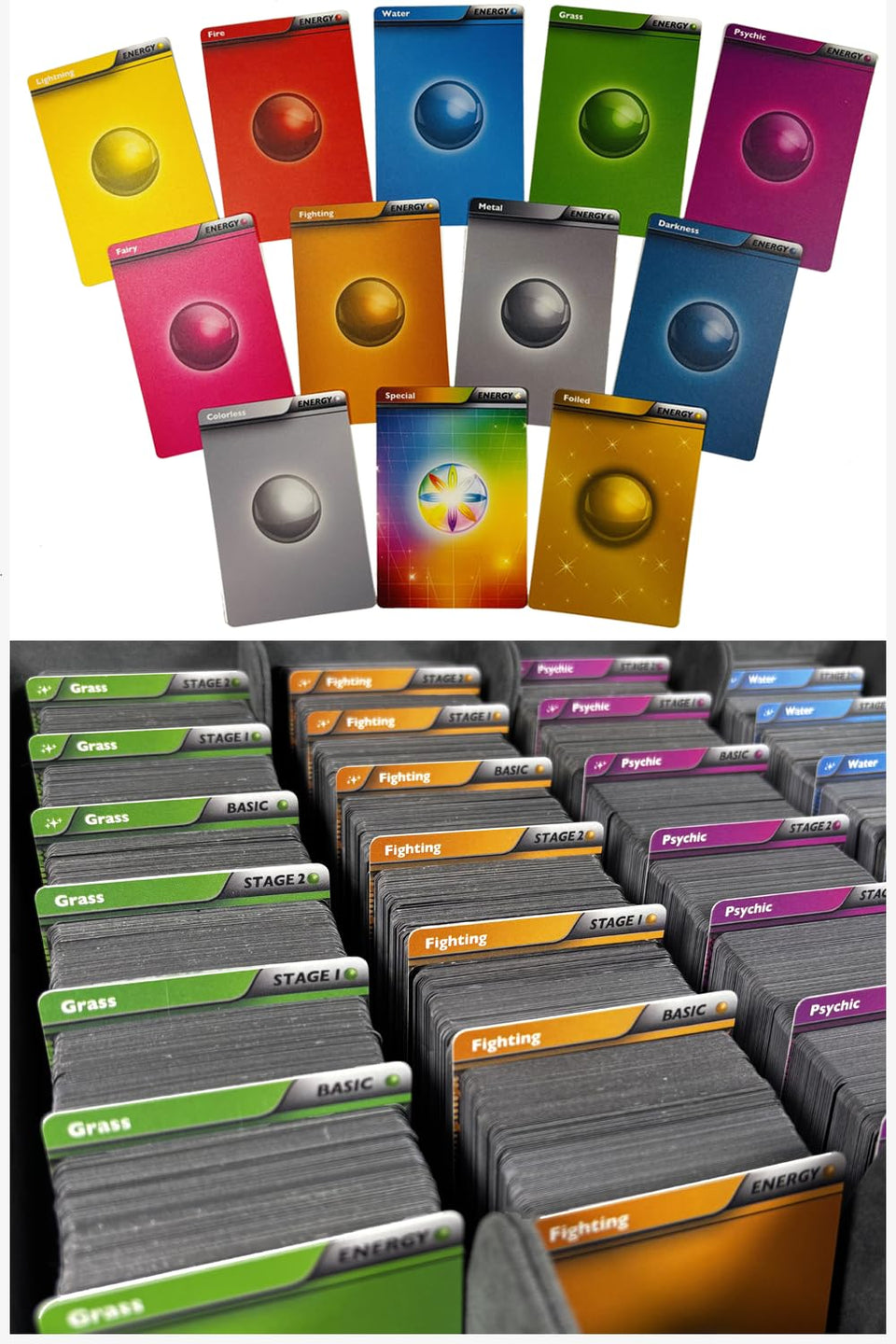 WASTED WIZARD card dividers collection keeps Pokemon cards organized and easy to access.