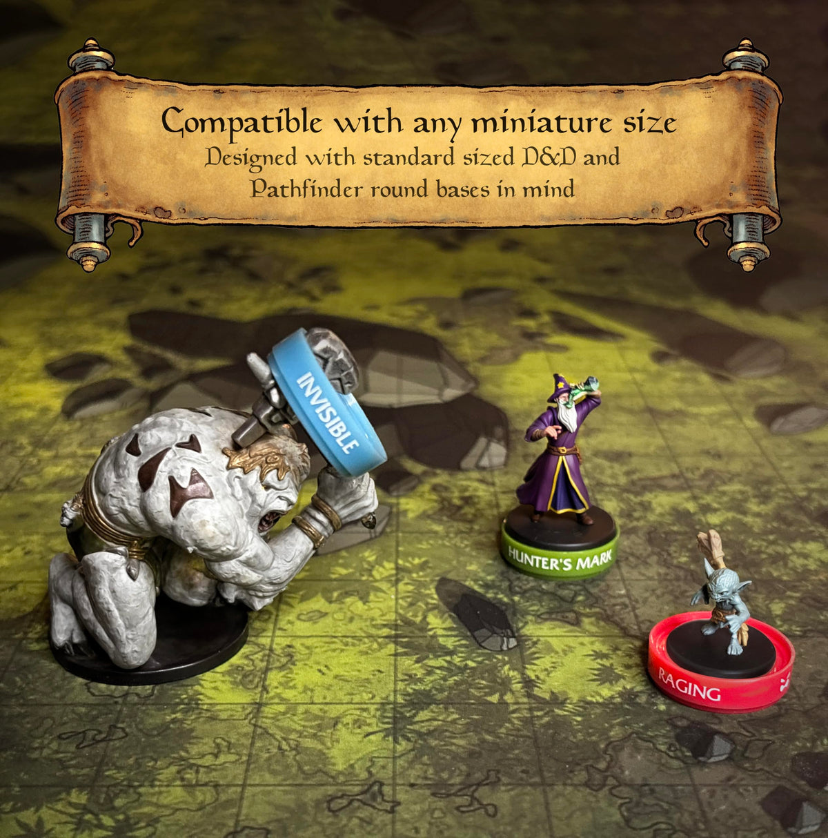WASTED WIZARD magical and physical effects rings for gameplay cues