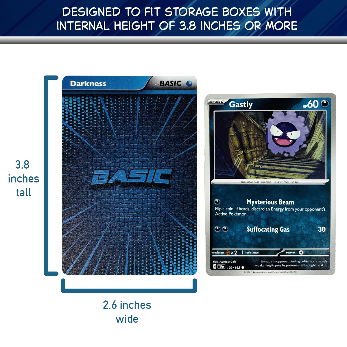 WASTED WIZARD universal box fit fits most card storage cases and deck boxes.