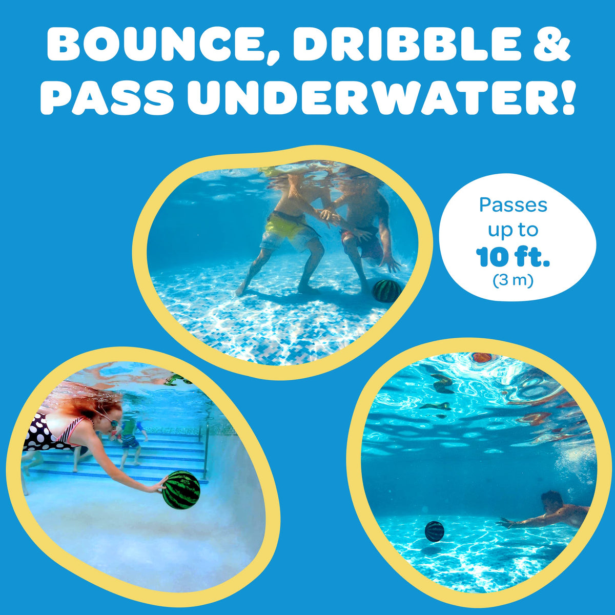 Watermelon Ball durable PVC construction in outdoor pool