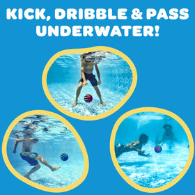 Watermelon Ball JR underwater pass during a splash session with friends.