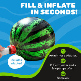 Watermelon Ball Lit aquatic adventures with glow and bounce