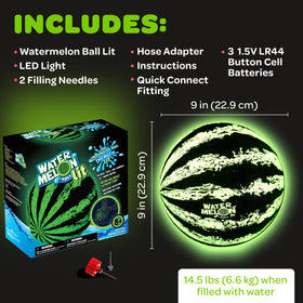Watermelon Ball Lit versatile use for beach and pool settings