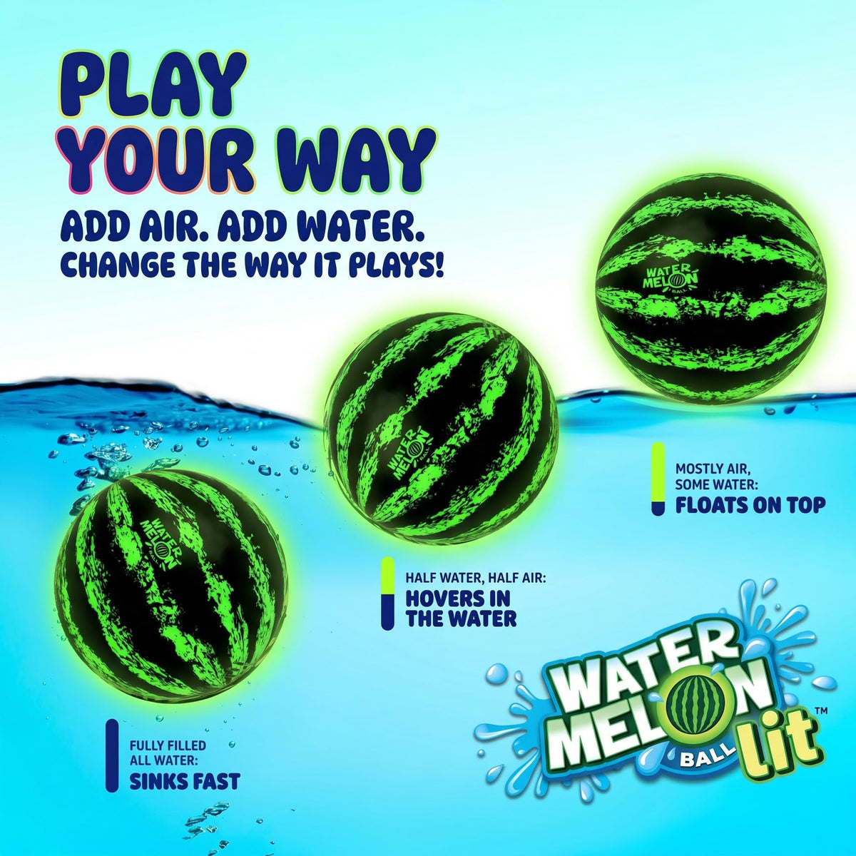 Watermelon Ball Lit durable design for energetic kids and adults