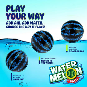 Watermelon Ball water dribbling in pool improves coordination and fun.