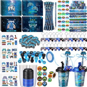 Watersay 218-pcs video game party favors set, full kit for gamer birthday celebrations