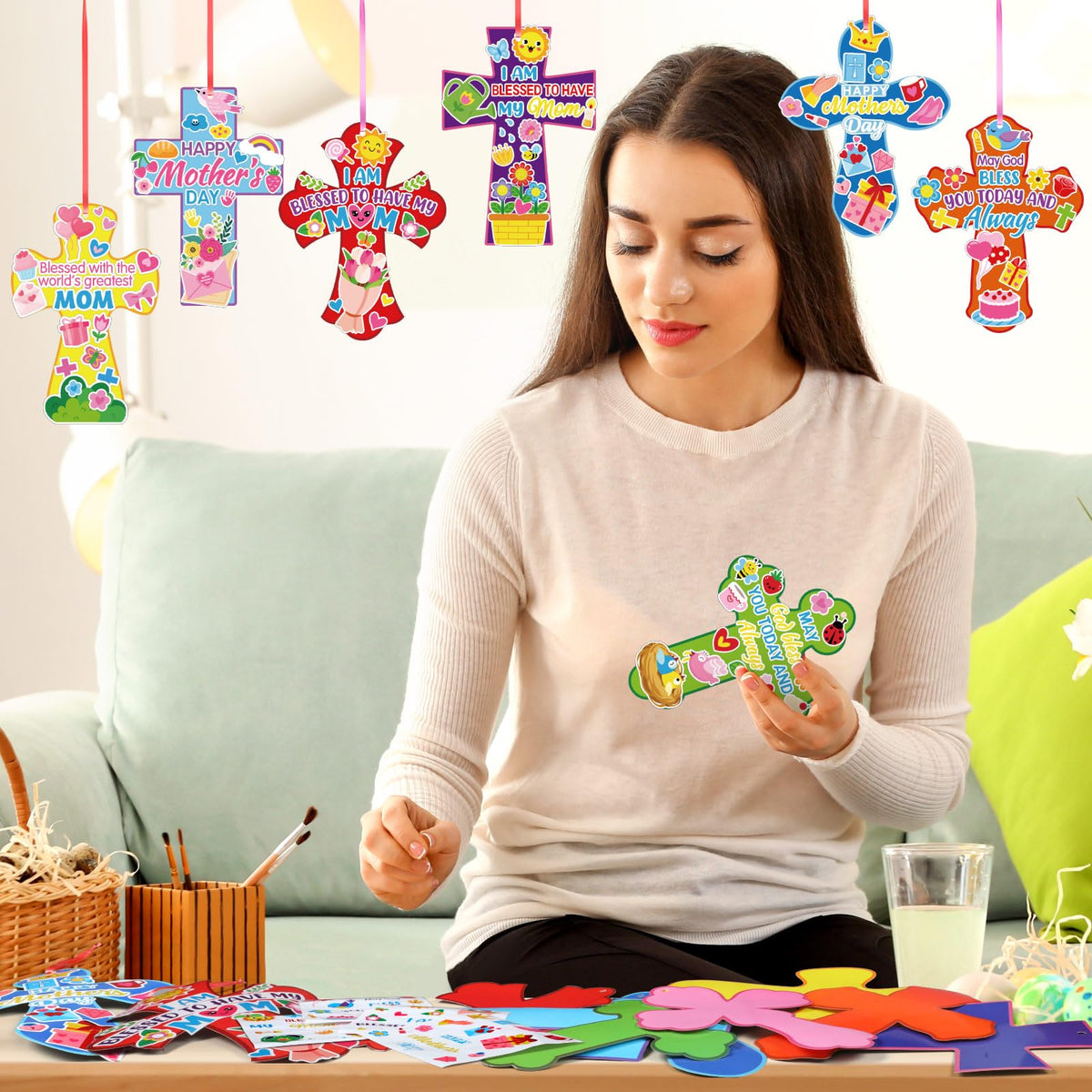 Watersay Mother's Day décor ideas from the cross craft project