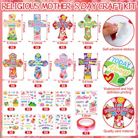 Watersay ready-to-hang cross ornament created from the kit