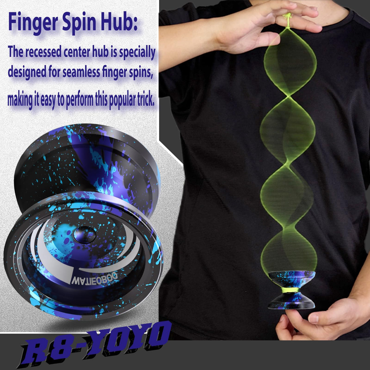 WATIEOBOO R8 finger-rotation-focus highlights smooth control for spins.