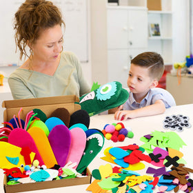 Watinc felt decors bundle provides creative textures to decorate each puppet uniquely