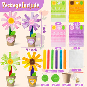 WATINC floral paper strip cards in four styles for colorful, personalized DIY projects.