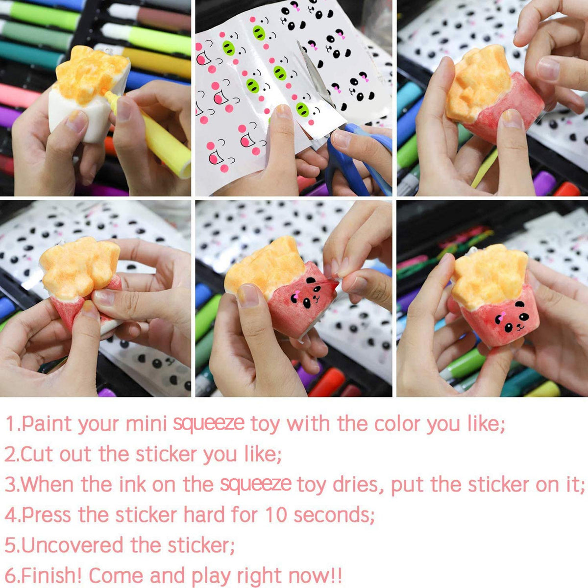 Watinc kawaii squeeze bread toys, mini cream scented figures for desk decor and stress relief.