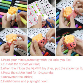 Watinc kawaii squeeze bread toys, mini cream scented figures for desk decor and stress relief.