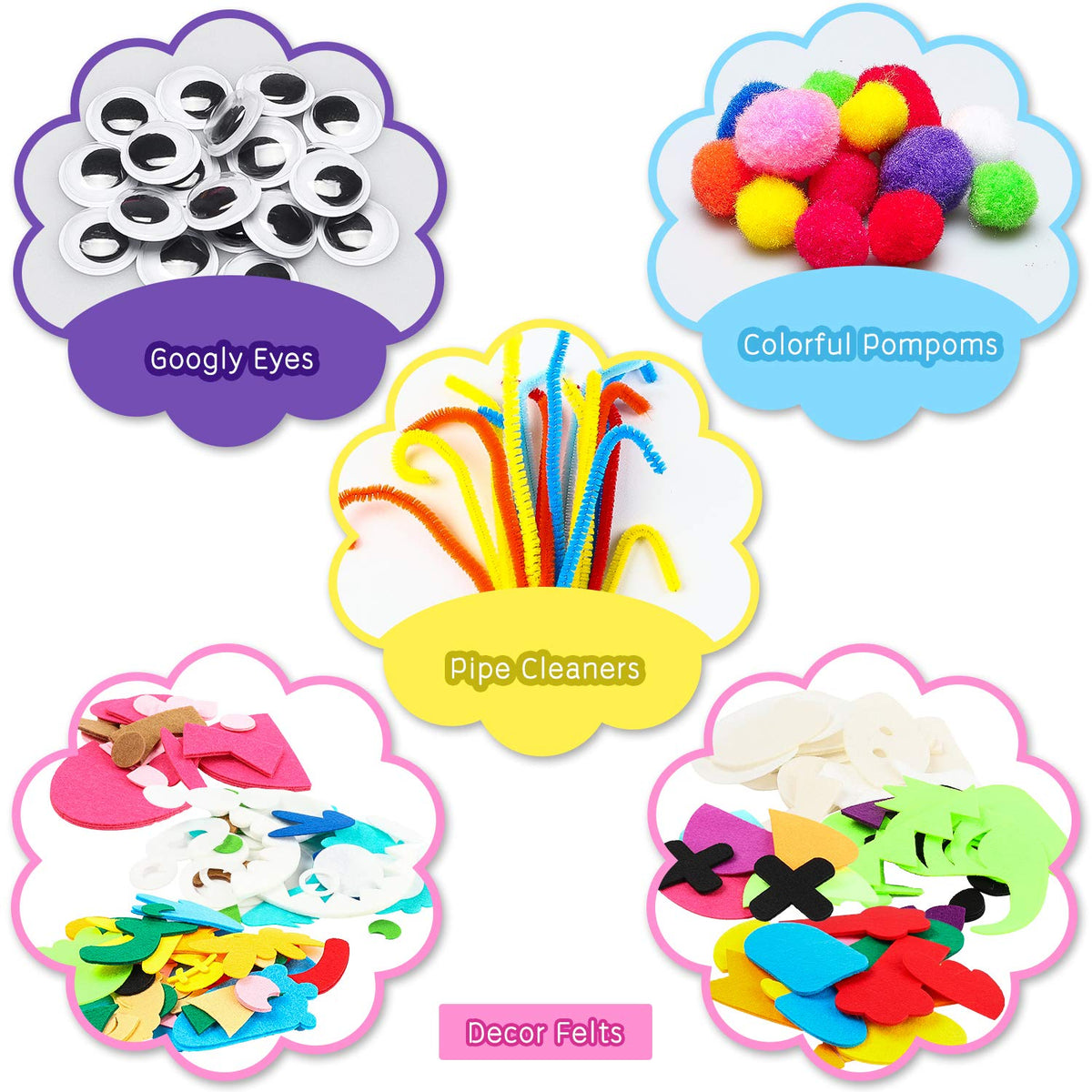 Watinc pipe cleaners bundle ideal for crafting and posing puppets during DIY projects