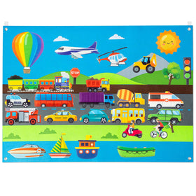 Watinc vehicle felt pattern sheets for imaginative storytelling and vehicle recognition