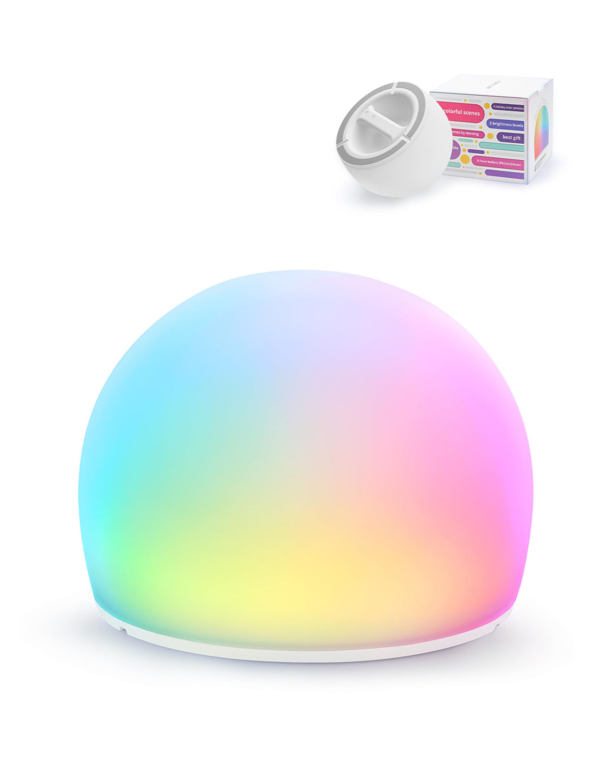 WattBubble Squishy Egg Night Light Pro with colorful LEDs creates playful ambience for kids