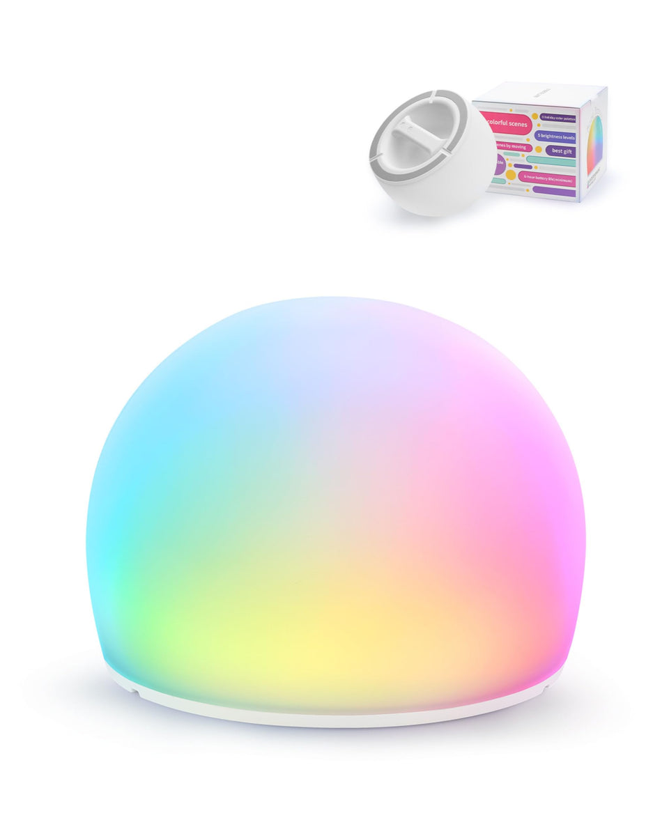 WattBubble Squishy Egg Night Light Pro with colorful LEDs creates playful ambience for kids