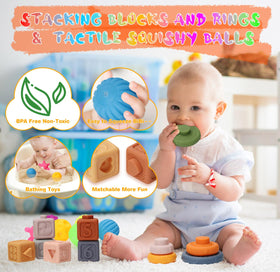 Wattne sensory bin with sound blocks promotes listening, exploration, and early cognition during play.