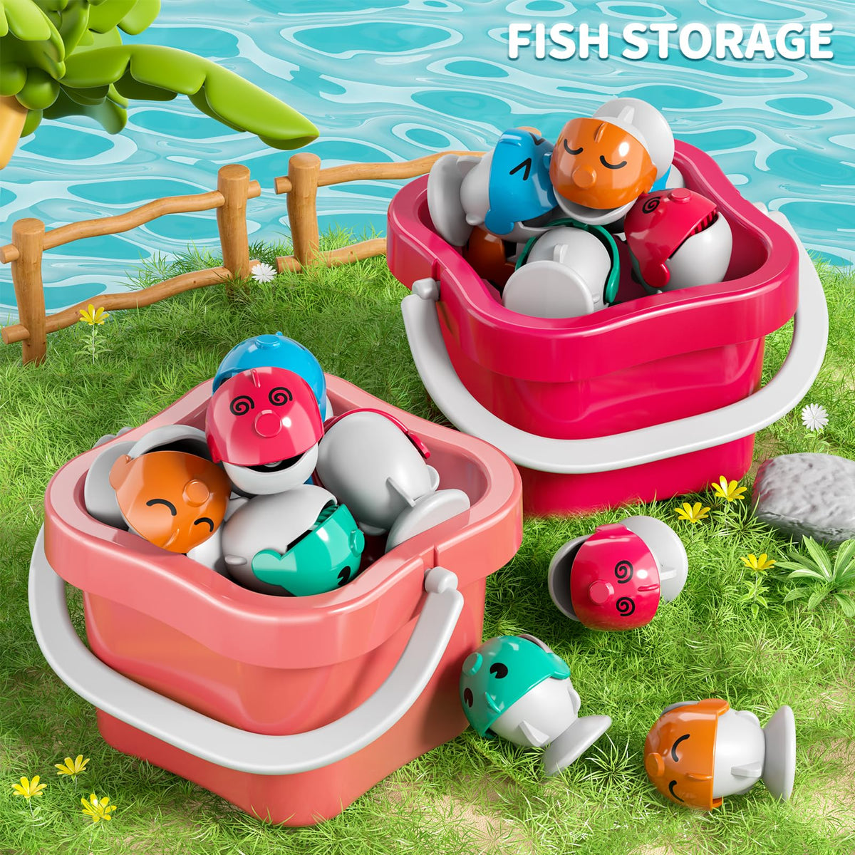 WATUDOU eight fishing rods support cooperative or solo challenges