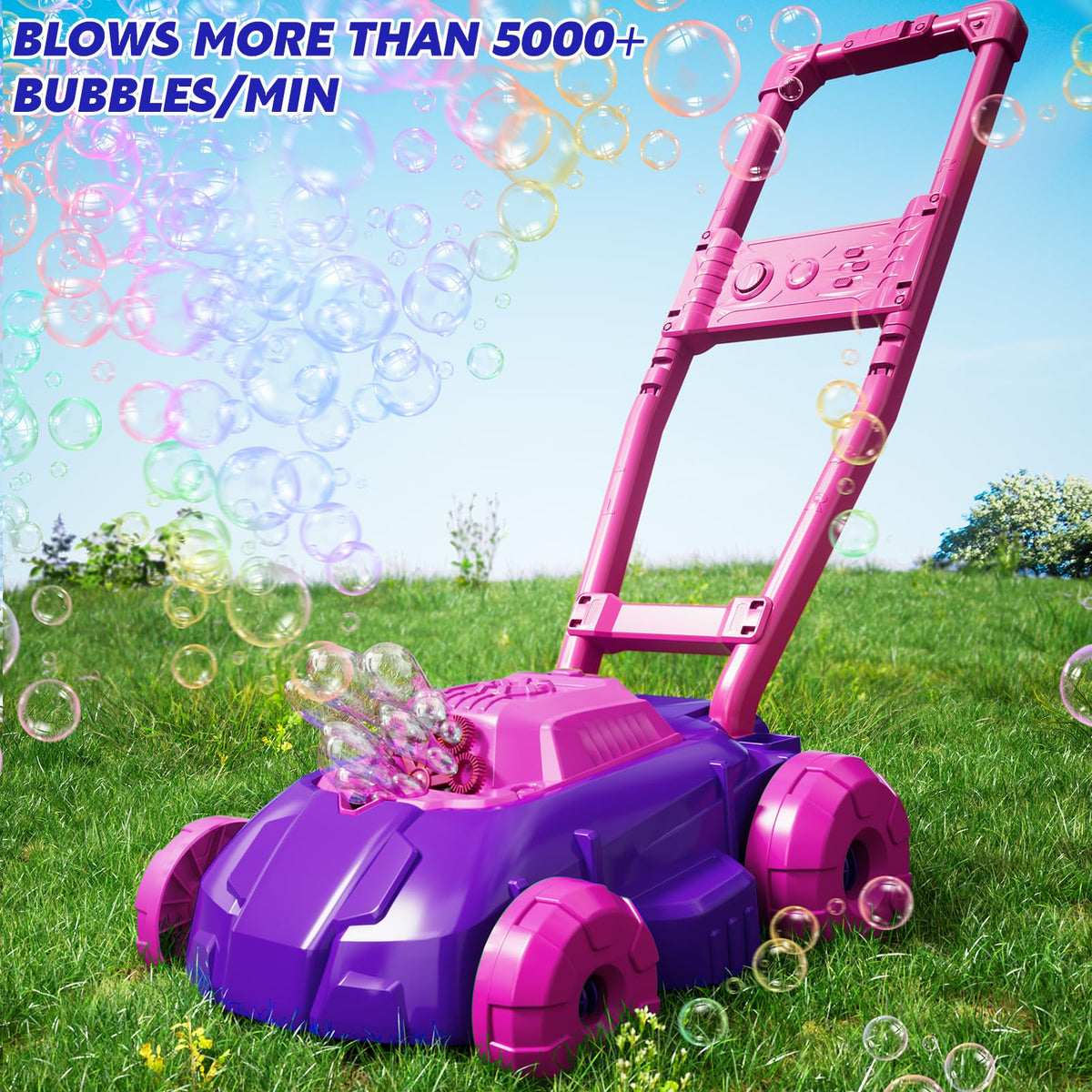 Watudou Bubble Lawn Mower leak-proof design, mess-free bubble sessions.