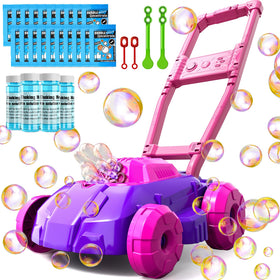 Watudou Bubble Lawn Mower push, vivid bubbles for active outdoor play.