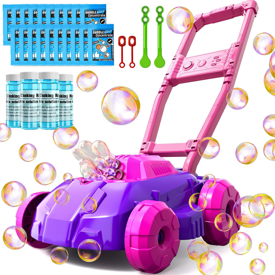 Watudou Bubble Lawn Mower push, vivid bubbles for active outdoor play.