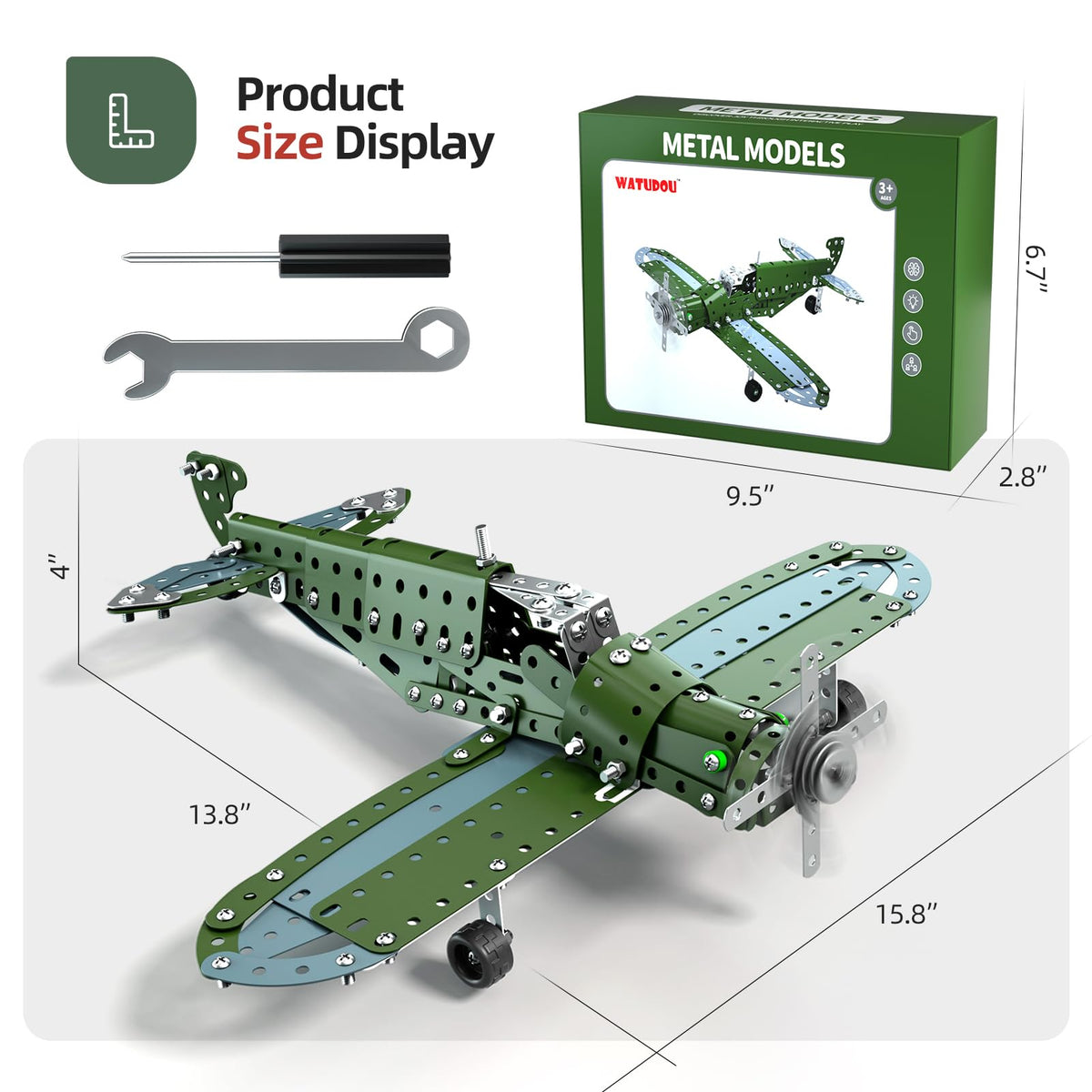 WATUDOU decorative-model-plane-desk makes a stylish desktop display after completion.