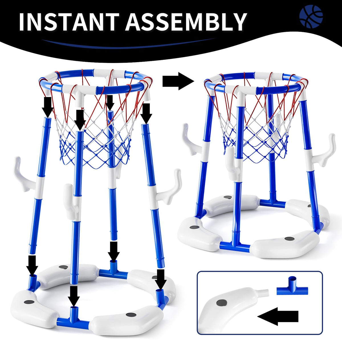 WATUDOU easy-assembly design lets you set up indoors or outdoors in minutes.
