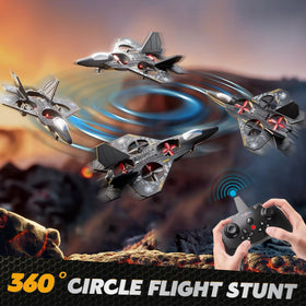 WATUDOU Foam RC Airplane LED light show for day and night visibility.