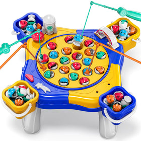 WATUDOU Magnetic Fishing Game board and fish for cooperative play and skill building.