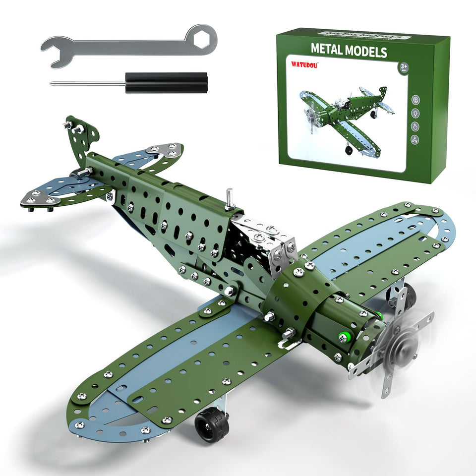 WATUDOU model airplane assembly-instruction guides kids through a confident build.