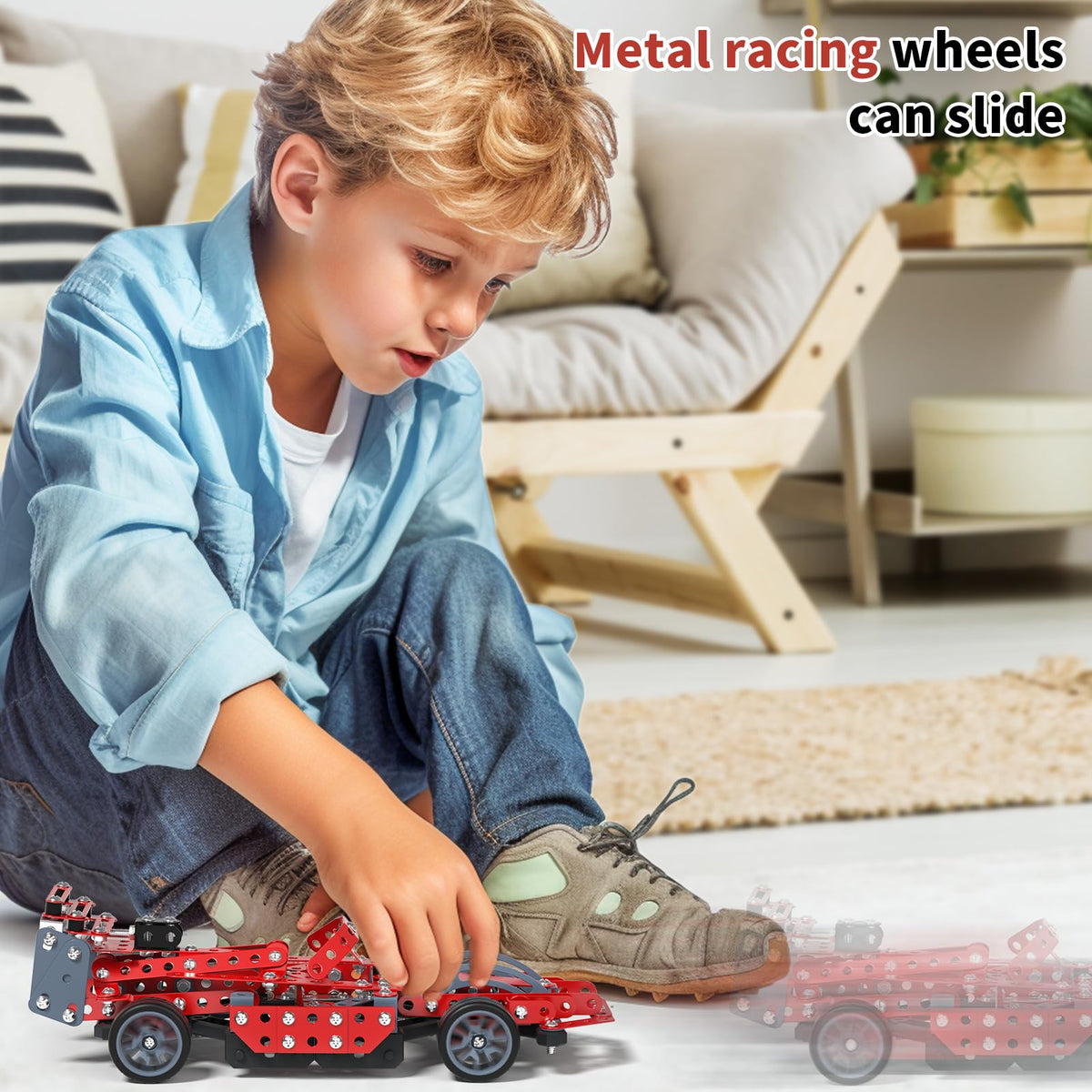 WATUDOU model car kit with tools included for easy building.
