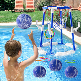 WATUDOU pool ring games with 12 colorful rings for versatile poolside play.