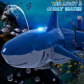 Watudou RC shark with lights and spray for night play
