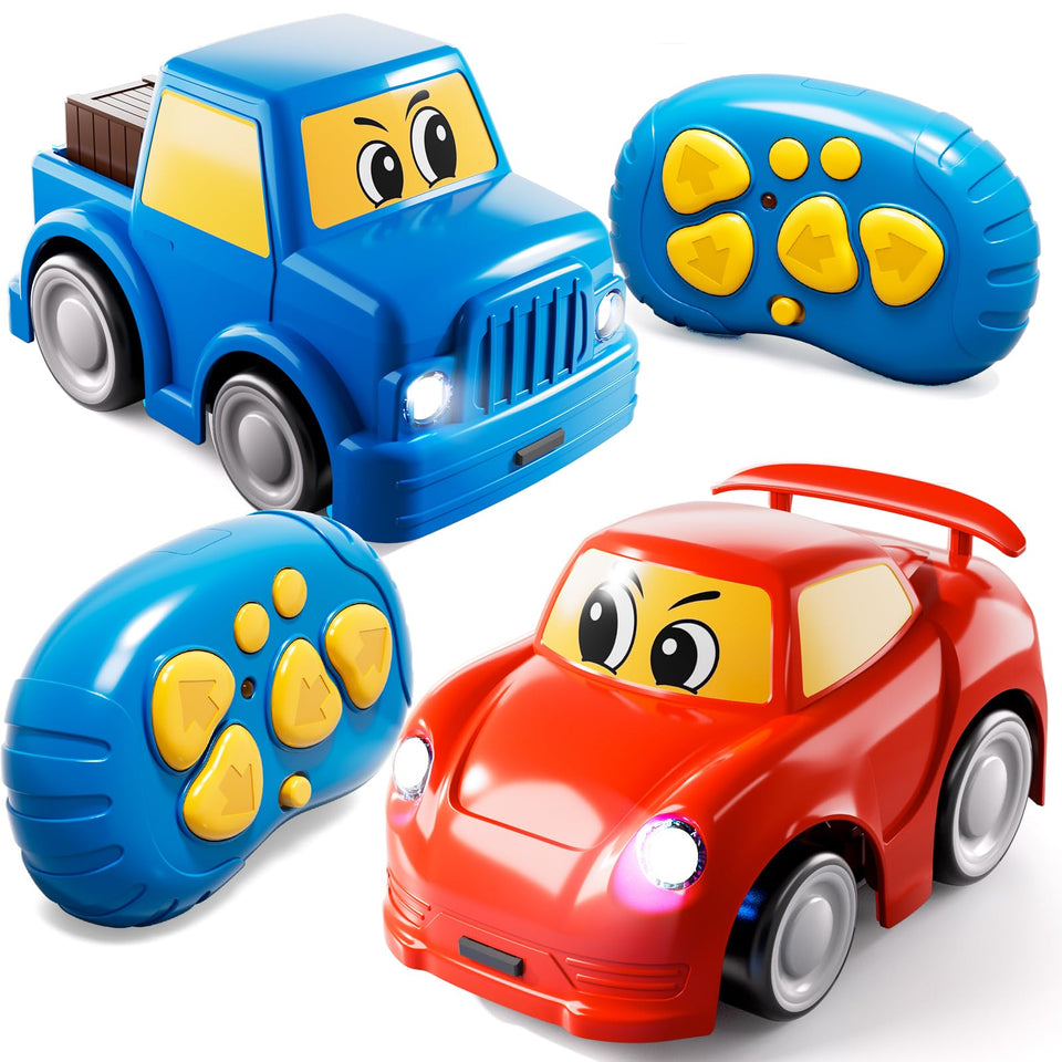 Watudou remote control car for toddlers held in small hands for easy, confident play.