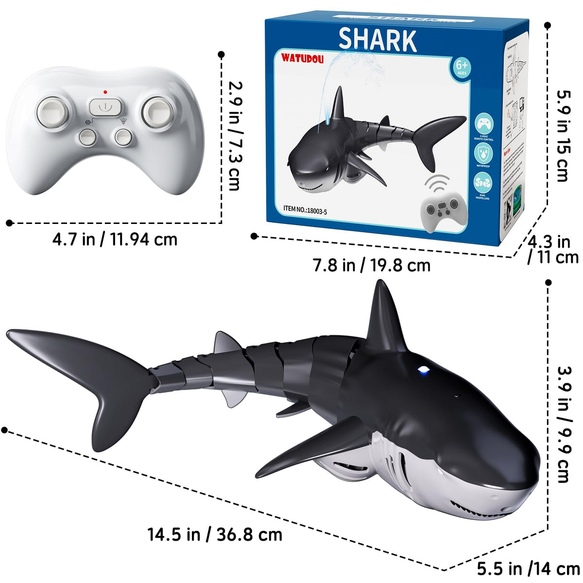 Watudou shark gift packaging suitable for birthdays