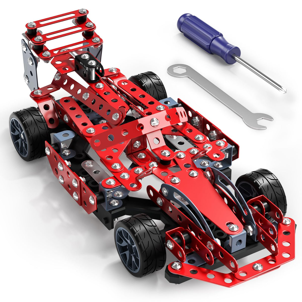 WATUDOU STEM model car kit—comprehensive parts for hands-on learning.