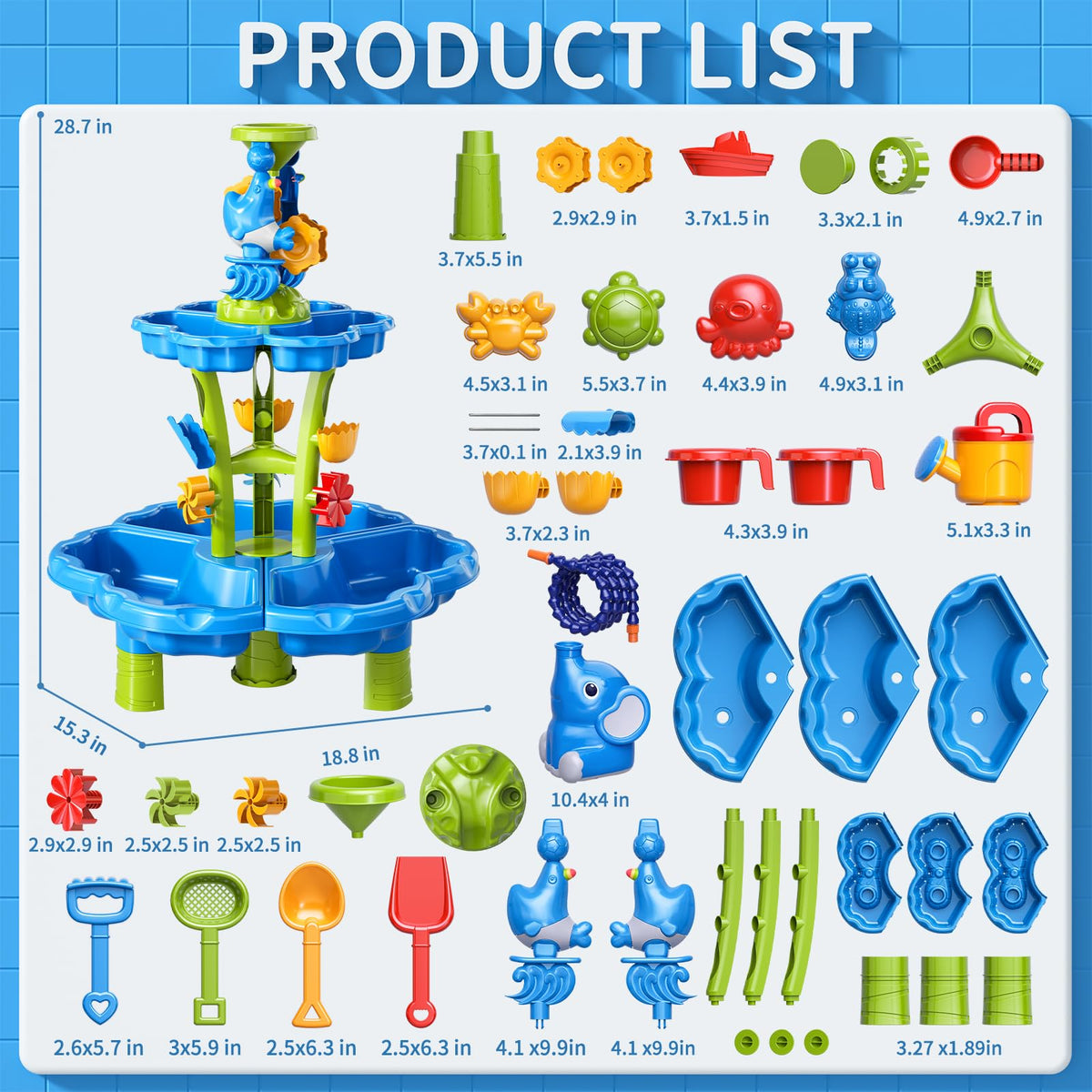 WATUDOU water table pump action demonstrates continuous water flow and dynamic play.