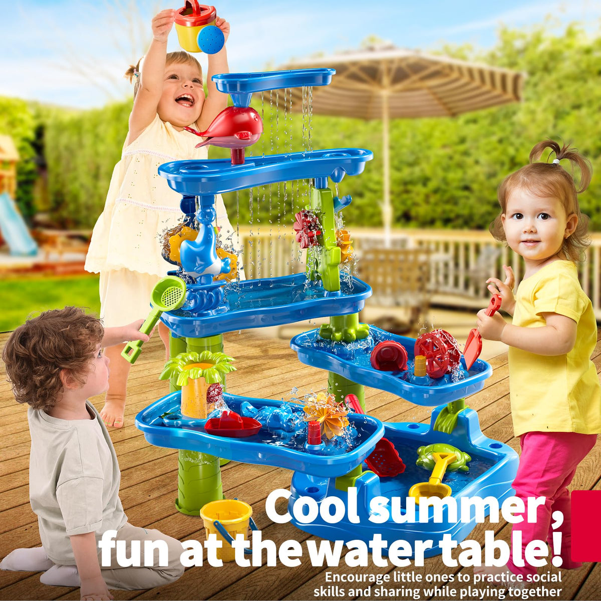 WATUDOU water table windmills and boats support dynamic play