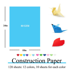 WAUPPY blue construction paper for bold drawings and folding projects
