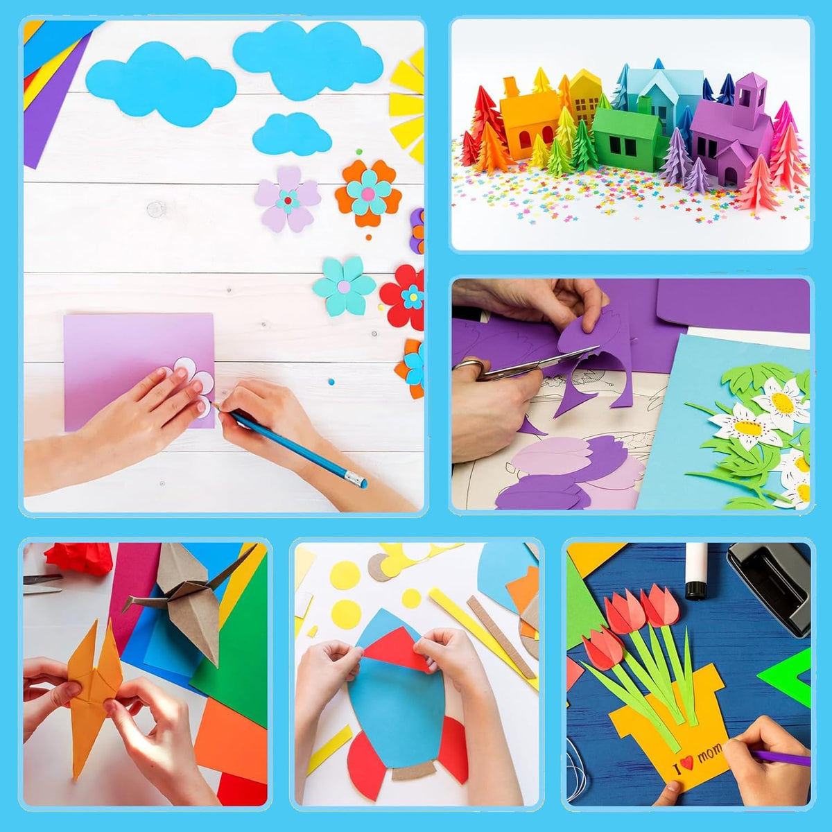 WAUPPY red construction paper for expressive designs and vibrant posters