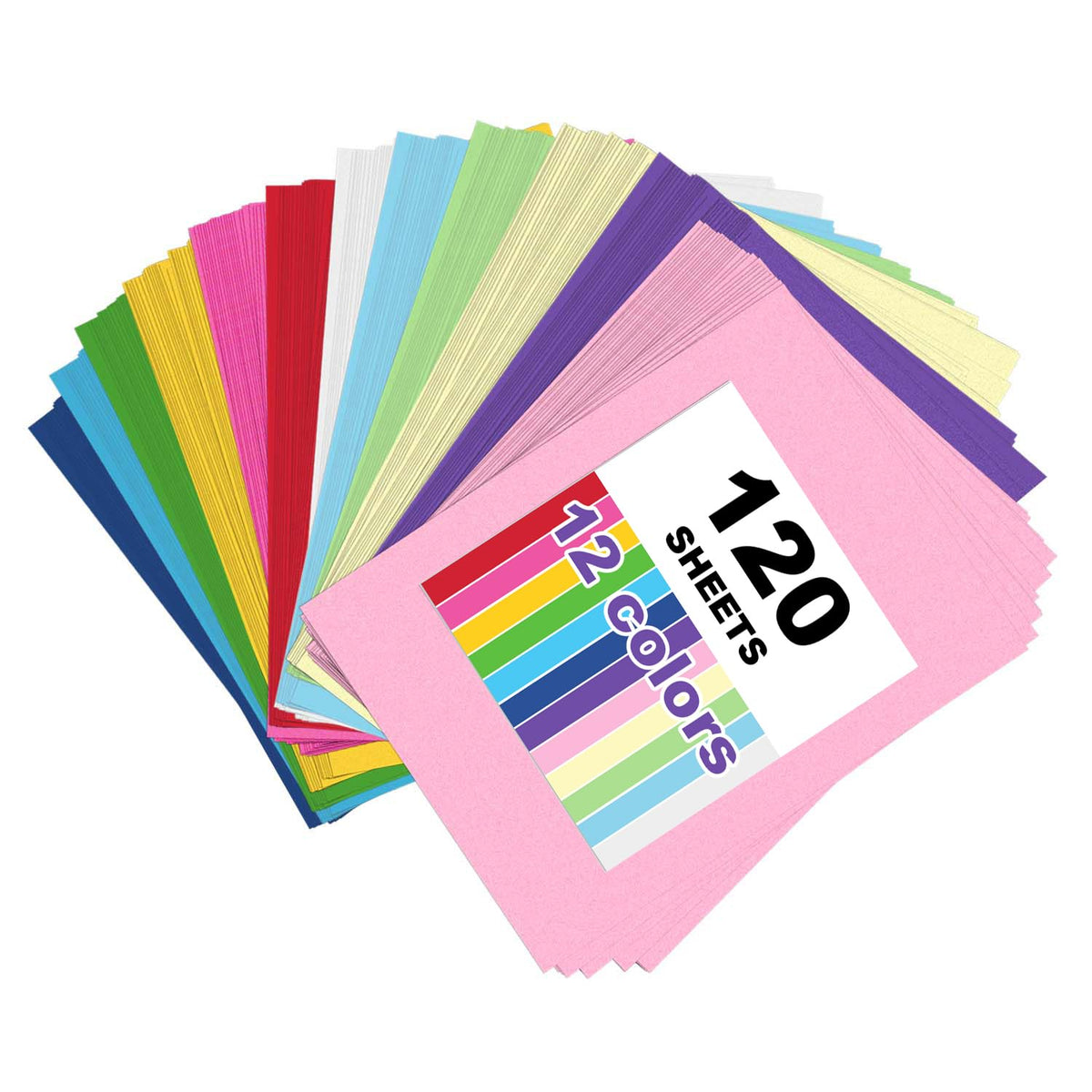WAUPPY rose construction paper for vibrant crafts and smooth cutting