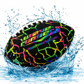 Wave Runner Grip It 9.25in grip pattern enhances wet-hand control for pool and beach play.