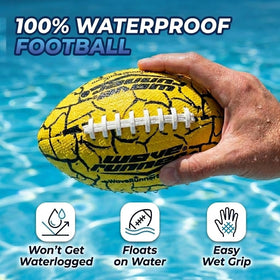 Wave Runner textured grip surface ensures secure throws when wet.
