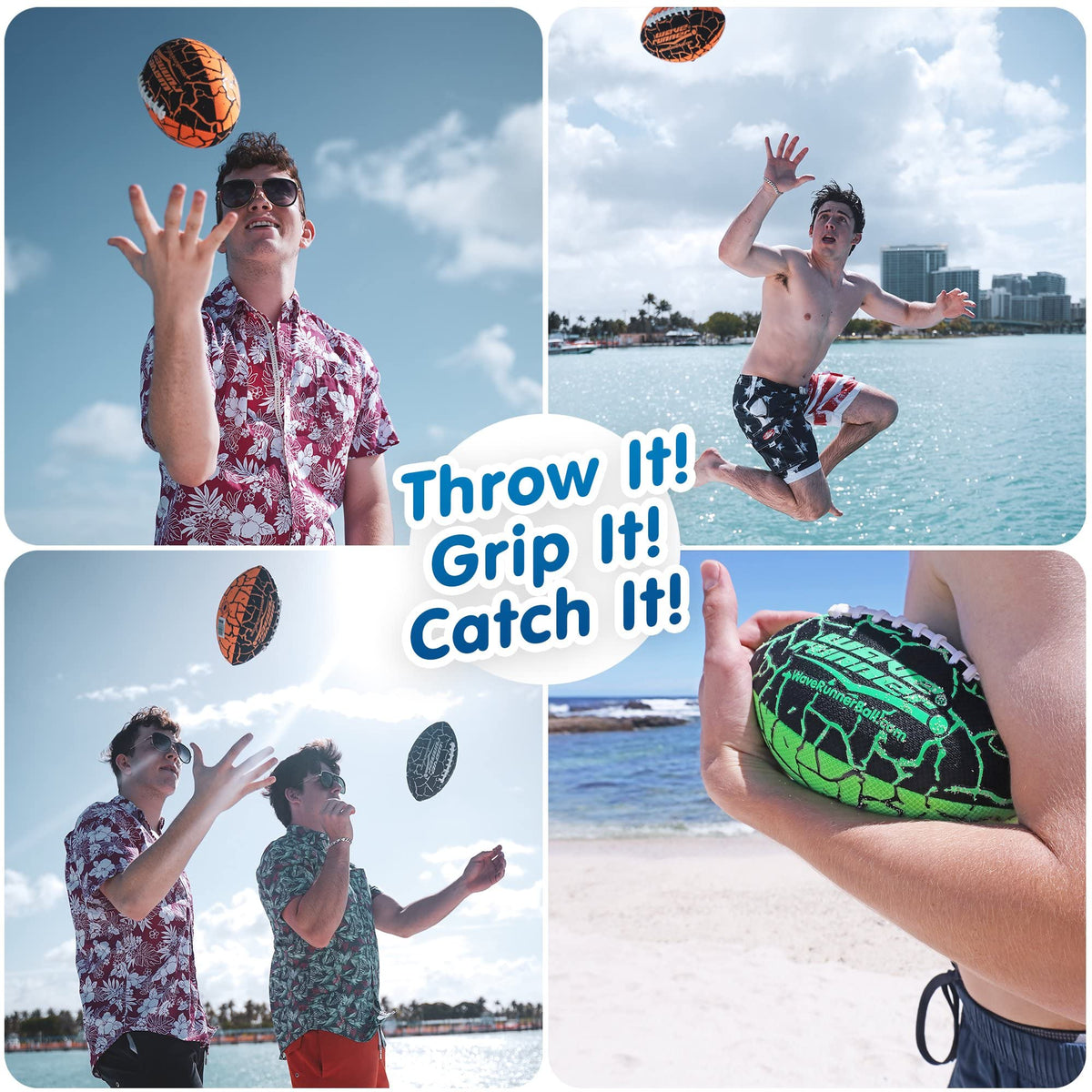 Wave Runner water football floating design keeps play light and buoyant
