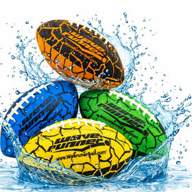 Wave Runner water football on pool surface shows grip for confident throws