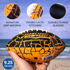 Wave Runner water football with kids at pool party demonstrates durability