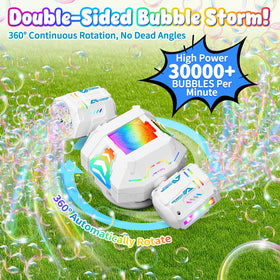 WAVISA bubble machine delivers full coverage with 360° rotation