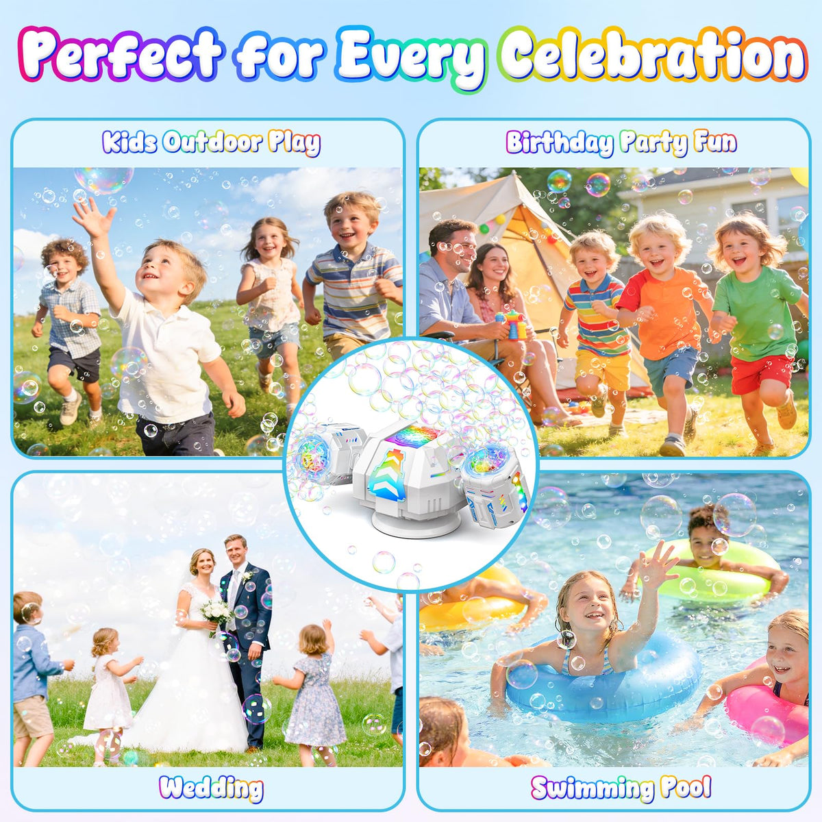 WAVISA bubble machine is ideal for parties and weddings